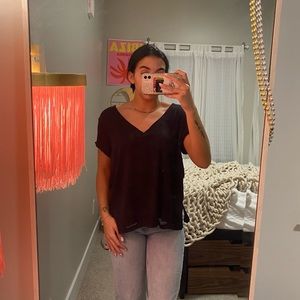 Free People Distressed Tee Size-L